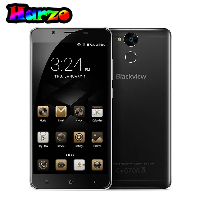 BLACKVIEW P2 LITE 6000mAh 3GB RAM 32GB ROM Octa Core Android 6.0 5.5 Inch MTK6753 1.3GHz 2.5D IPS FHD Screen 4G LTE Smartphone