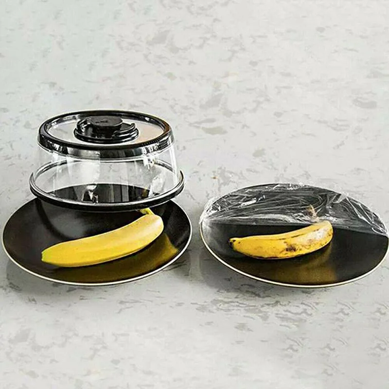 

Stackable Vacuum Air-tight Food Sealer Container Plate Platter Lid Cover Topper