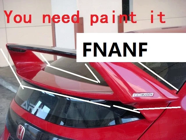 Задний спойлер подходит для Honda Civic FN2 MUGEN 06 11 задний из углеродного волокна и абс