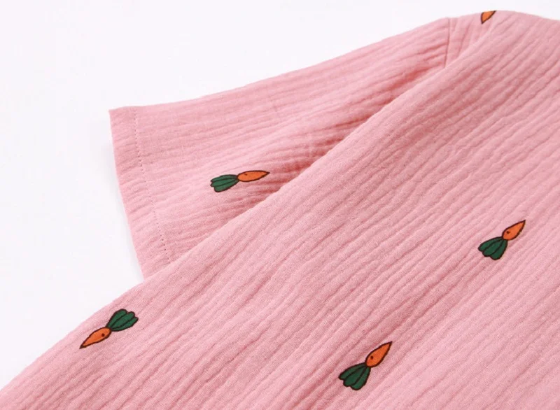 women cotton short sleeve pajamas sets (6)