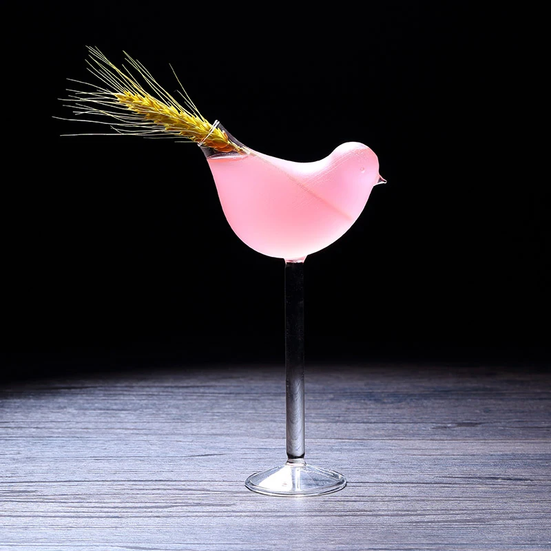

Free Shipping Pack of 4 Creative Bird Shape Cocktail Glasses Wine Glass Champagne Goblet Whiskey Beer Drinking Cup Set of 4
