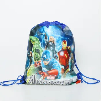 

10pcs Decoration Events Party Backpack Baby Shower Boys Kids Favors Avengers Theme Drawstring Gifts Bags Happy Birthday Mochila