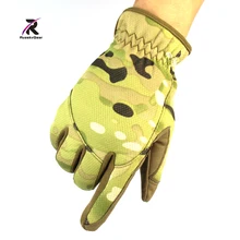 Охотничьи перчатки на открытом воздухе теплые зимние камуфляжные коммандос страйкбол CS тактика боевые перчатки водостойкие для охоты