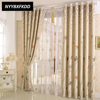 

Pastoral Floral Blackout Curtains for Windows Drapes Printing Child Curtain For Living Room Bedroom Kitchen