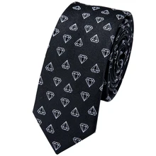 Hi-Tie модный тонкий галстук черный облегающий узкий шелковые галстуки Gravata для мужчин 5,5 см ширина Свадьба тело школы галстук E-67