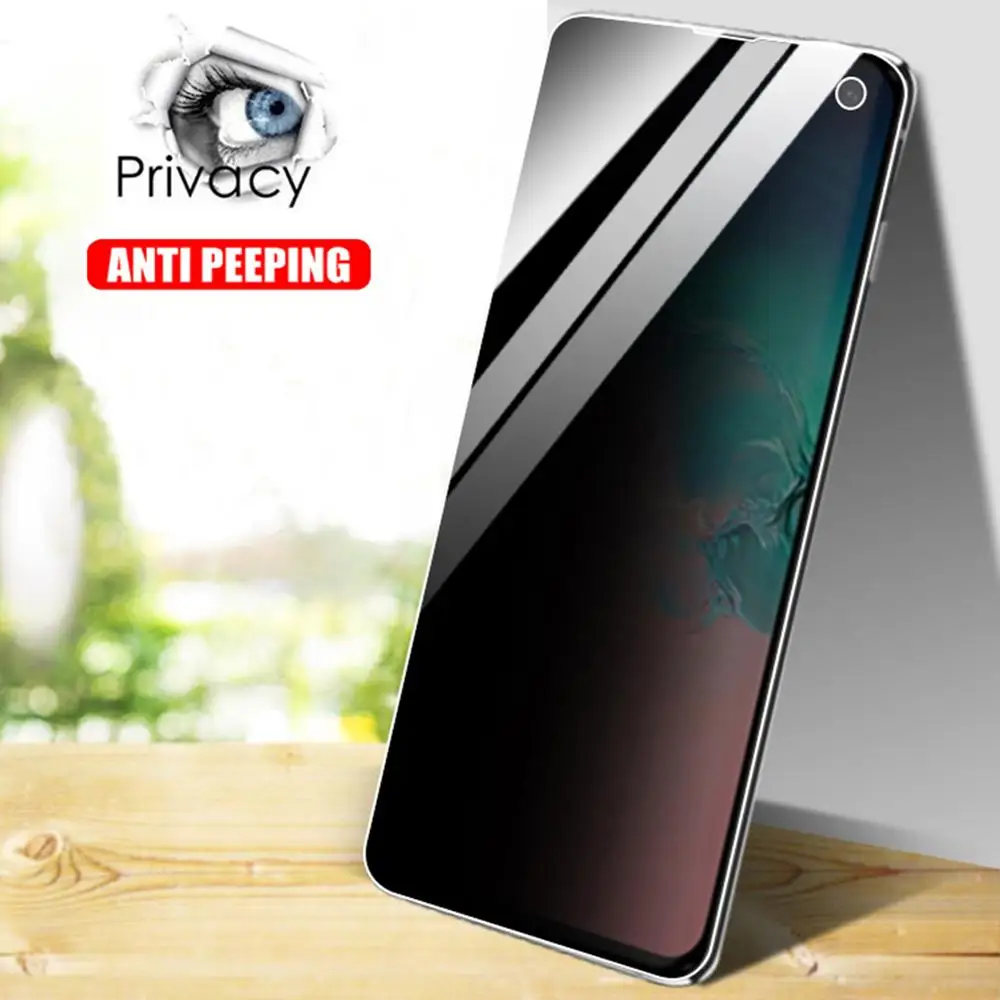 

Soft TPU Privacy Screen Protector for Samsung Galaxy S10+ S10 5G S10e Fingerprint Unlock Anti-Peeping Protective Film for S10