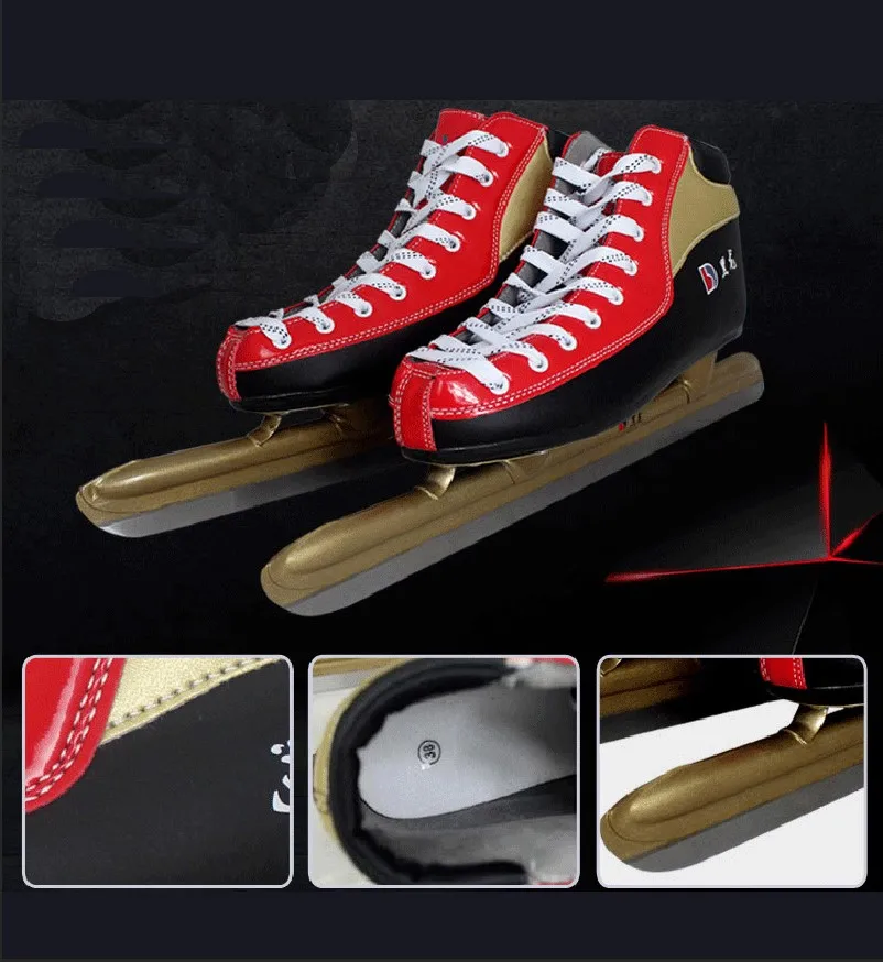 1 пара, зимняя обувь для взрослых и подростков, профессиональная теплая обувь для катания на коньках со льдом, удобная обувь для начинающих 7 видов стилей