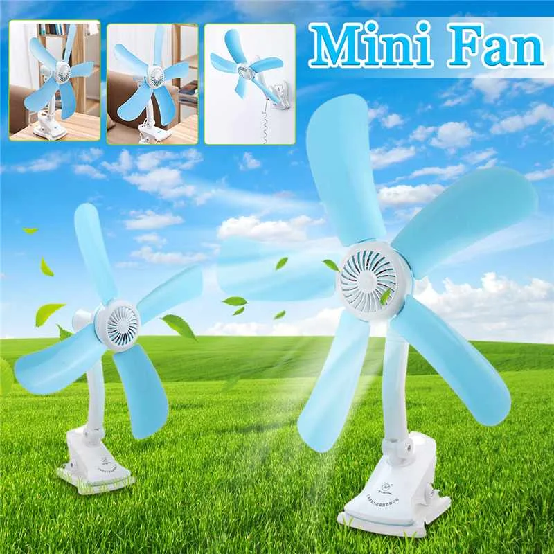 Koop 3 in 1 Multifunctionele Elektrische Ventilator 7 8 W 4 5 Bladeren Mute Muur Opknoping Clip Fans Opvouwbare houder Air Fan US EU Plug