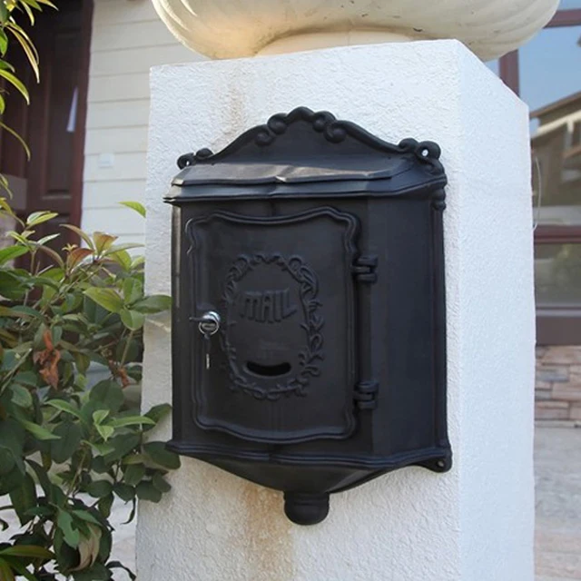 Good Ing European Cast Iron Mailbox Wall Mount Metal Post Good Ing European Cast Iron Mailbox Wall Mount Metal Post Letters Box Fashion Vintage Newspaper