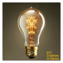 A19 Античная Ретро 40 W 220 V-240 V электрическая лампочка эдисона лампочка E27 лампочек накаливания/Лампа накаливания Эдисона лампа A19 звезда