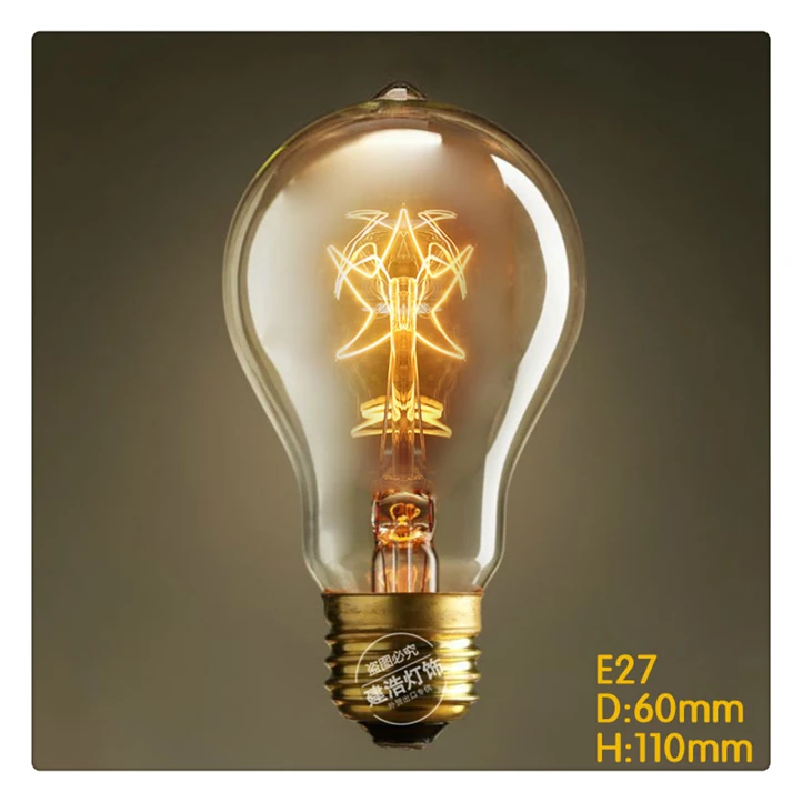 Free shipping A19 Antique Retro 40W 220V 240V Edison Light Bulb E27