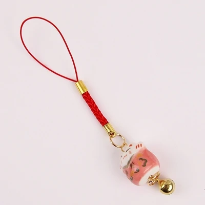 1 шт. Omamori Maneki Neko Fortune Cat Висячие брелки брелок милый меховой колокол украшение подвеска на сумку хороший подарок J30