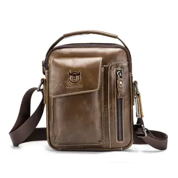 

Bullcaptain Genuine Leather Business Messenger Bag Vintage Crossbody Bag For Men