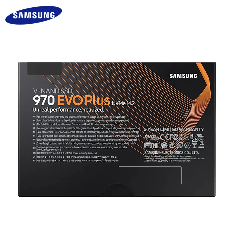 samsung SSD 250 ГБ 500 Внутренний твердотельный жесткий диск 1 ТБ 970 EVO Plus NVMe M.2 2280 HDD PCIe Gen 3,0x4 NVMe 1,3 для ПК