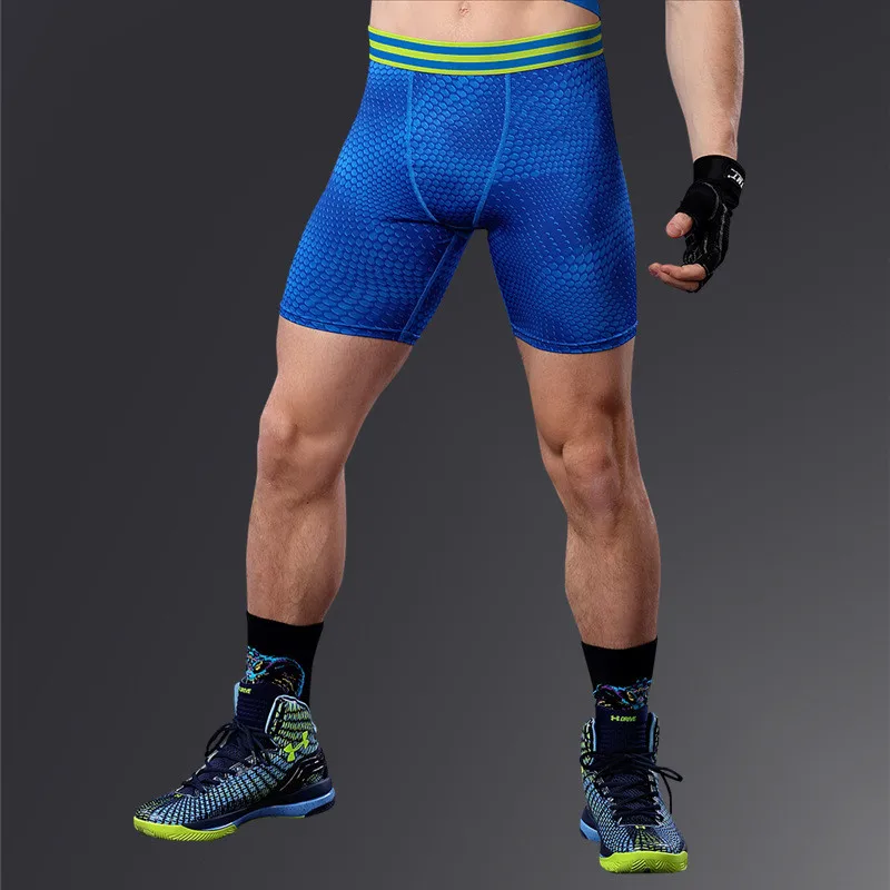Европейский стиль Фитнес спортивные мышцы мужские плотно облегающие брюки спортивные уличные беговые кожаные брюки мужские высотой до колена