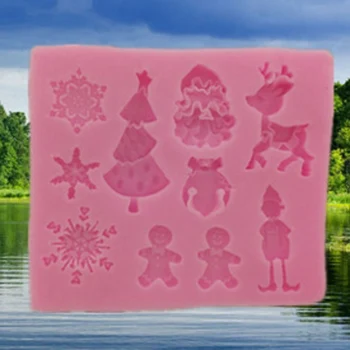 

Food Grade 3D Christmas Tree/ Deer/Snowman/Snowflake/Santa Claus Form Silicone Mold Cake Decorating Tools Kitchen Pastry Tools
