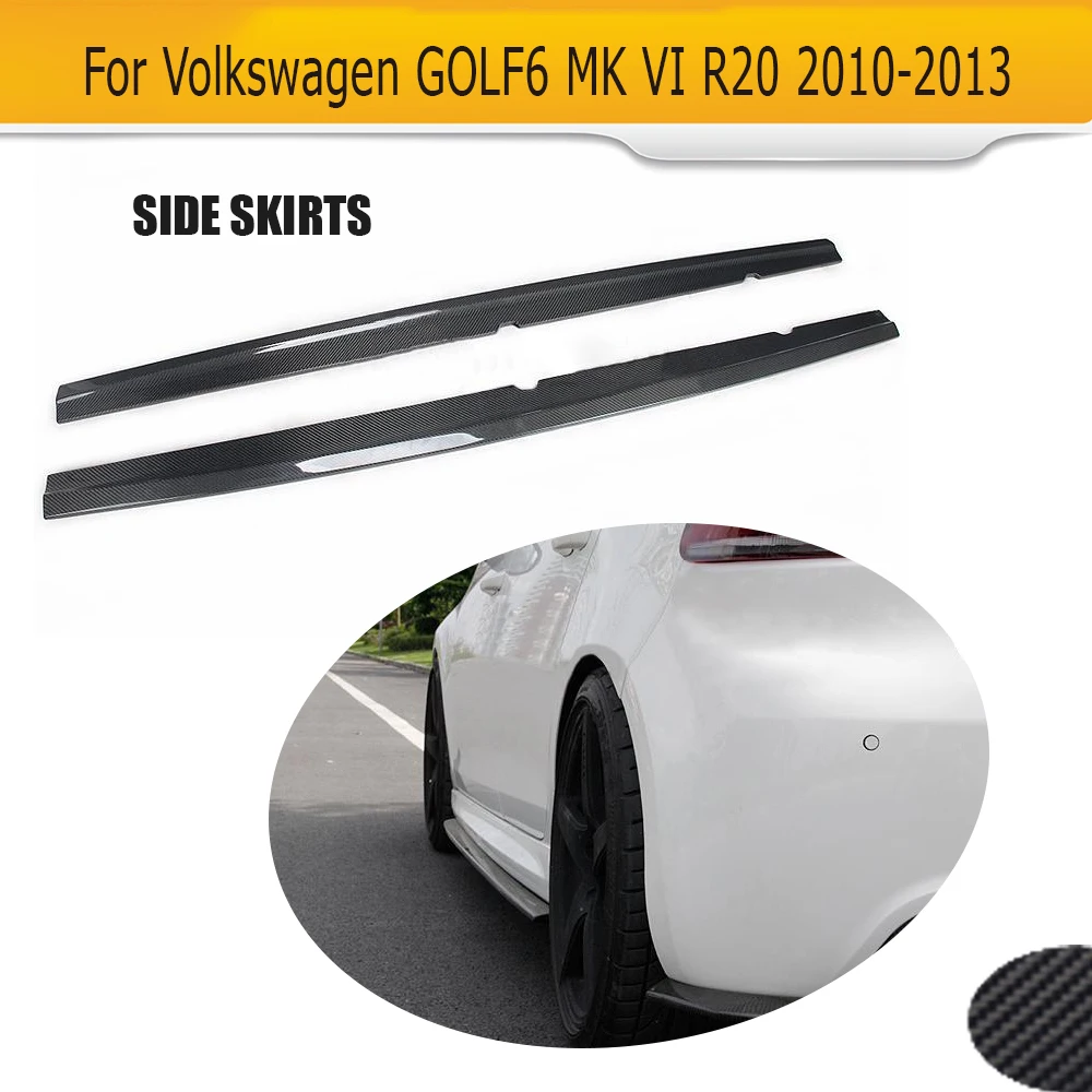 Карбоновые боковые юбки для автомобиля фартук для VW Golf6 MK6 R20 бампер 2010-2013