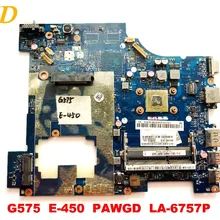Оригинальная материнская плата для ноутбука lenovo G575 G575 E-450 PAWGD LA-6757P протестирована хорошая