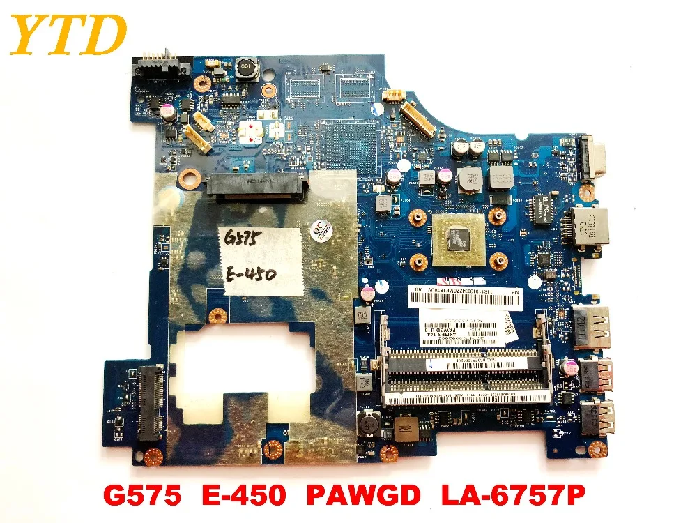 Оригинальный Для Lenovo G575 Материнская плата ноутбука E-450 PAWGD LA-6757P испытанное