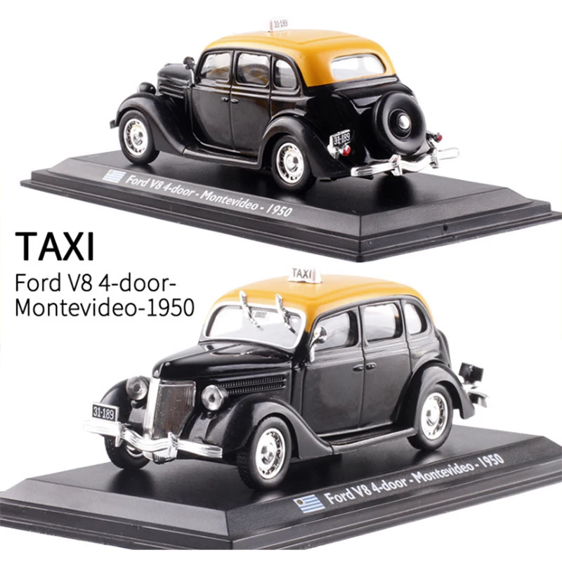 1:43 Масштаб Ford V8 4 дверная монтесвидео 1950 такси кабина литая металлическая модель