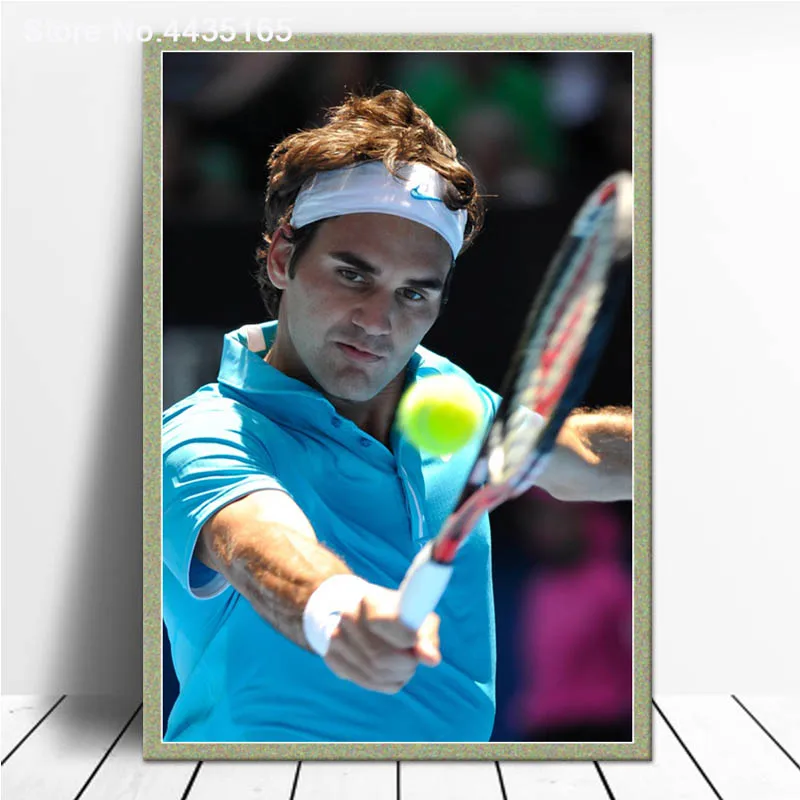 Роджер Федерер плакат теннисисты король плакаты и принты спорт, настенное Искусство Картина на холсте для гостиной домашний декор - Цвет: Бургундия