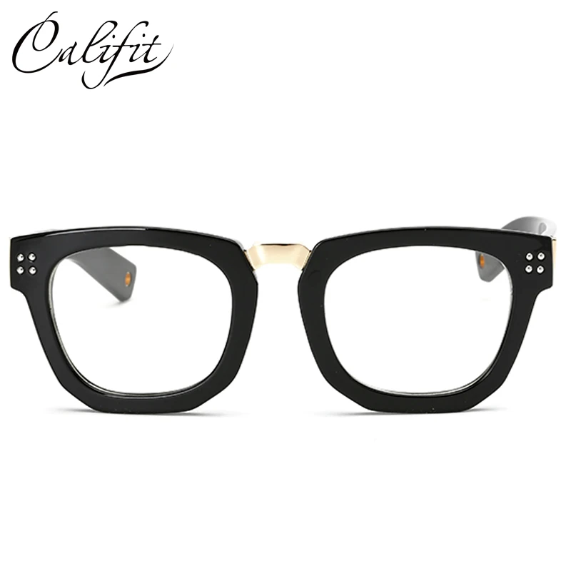 CALIFIT роскошные стеклянные прозрачные линзы солнцезащитные очки для женщин