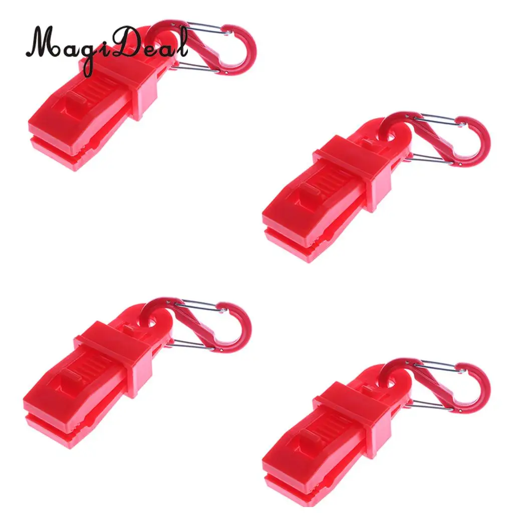 MagiDeal High Quality 4Pcs Plastic Tent Tarp Clips Tie Down Awning