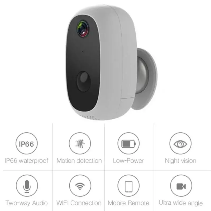 

1080P WiFi IP Camera Home Security Night Vision Camera Wireless Outdoor Indoor IP66 Waterproof CCTV Camera PIR alarm 2 Way Audio