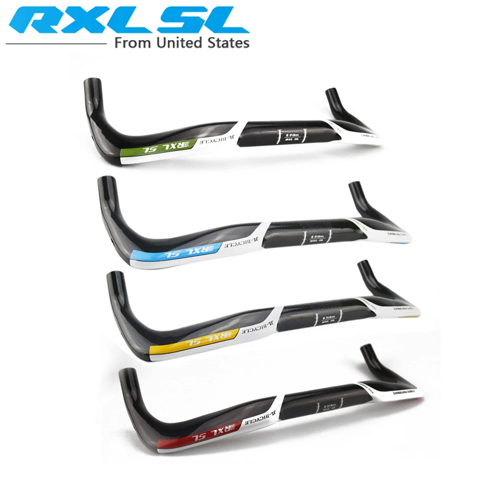 

RXL SL Bike Triathlon Handlebar Bicycle Handlebar 3K Gloss Red/Yellow/Blue/Green Road TT Handlebars 401 - 500mm Bullhorn