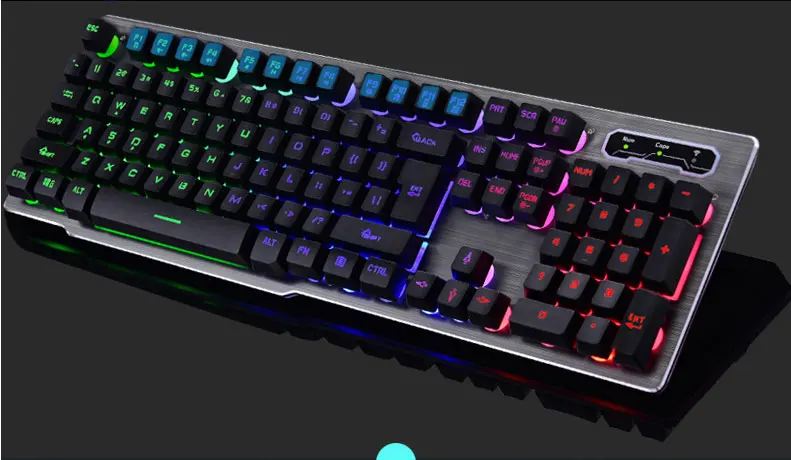 MK500 беспроводная клавиатура перезаряжаемая подсветка игровая зарядка подсветка беспроводная клавиатура панель из сплава подходит для рабочего стола