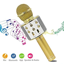 Karaoke Microphone Wireless Bluetooth Speaker Handheld Music Player MIC Singing Recorder KTV Microphone Home Karaoke Mic ws858 Karaoke Microphone Wireless Bluetooth Speaker Handheld Music Player MIC Singing Recorder KTV Microphone Home Karaoke Mic ws858