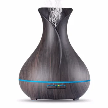 

Humidifier Aroma Essential Oil Diffuser with Color LED Lights Changing for Home Yoga Office Spa Bedroom Baby Room Wood Grain