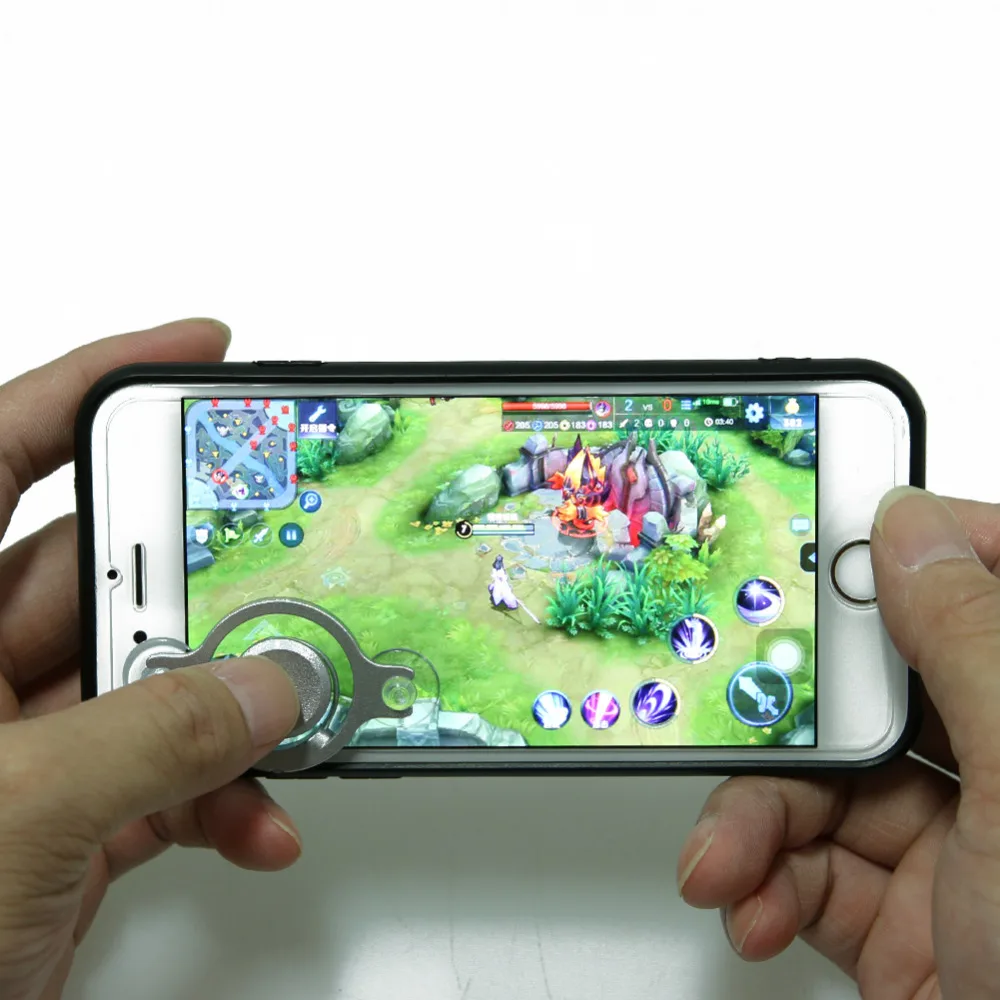 Goedkoop Sliver Smartphone Joysticks Touchscreen Metal Joystick Game Controller Silicone Zuignap Voor Xiaomi voor iPhone amp; Smartphone