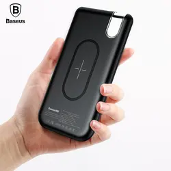 Baseus QI Беспроводной зарядки Мощность банк Зарядное устройство для iPhone X 8 samsung S9 S8 S7 мобильного телефона Мощность банк Беспроводное зарядное