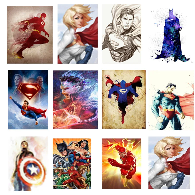 

Diy 5d Diamond Painting Needlework Embroidery With Diamonds Mosaic Crystal Batman V Superman V Wonder Woman Dmc Canvas Paint