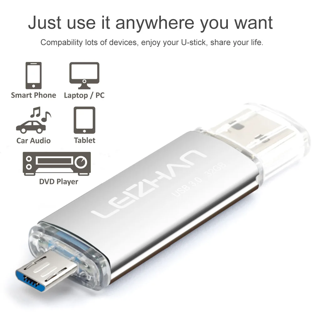 LEIZHAN флешки флеш накопитель USB 3 0 128 ГБ фотостудия для телефона android/Планшеты 32 64