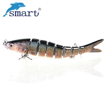 

Smart 8 Segments Hard Fishing Bait 14cm/27.3g ABS 4# Treble Hook Lifelike Swimbait Carp Bass Lure Pescaria Sea Fishing Wobbler