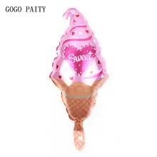 GOGO PAITY New cartoon birthday cake ice cream aluminum balloon ball adult children baby birthday party decorating layout