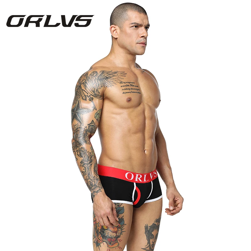 ORLVS мужские трусы боксеры Шорты хлопковые сексуальные Sous Vetement Homme| |