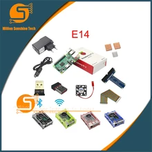 Raspberry Pi 3 modèle B Kit de démarrage Pi 3 + 1 boîtier acrylique + alimentation 2.5A + câble USB + ventilateur + adaptateur GPIO + adaptateur Wifi Bluetooth(China)