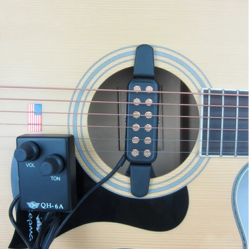 thumbnail image 2 of DOUBLE X0 Guitar Pickup Preamp Soundhole Pickup With Volume & Tone Control Musical Instrument Accessories For Acoustic Guitar 2 of 12
