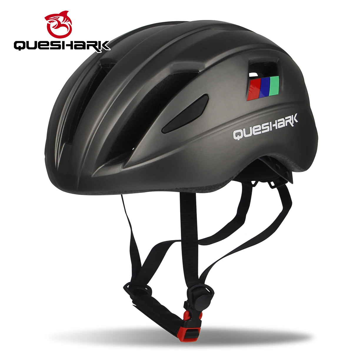 

QUESHARK Matte Black White Bicycle Helmets Integrally-molded Cycling Helmets MTB Bike Helmets with Inset Net Riding Safety Cap