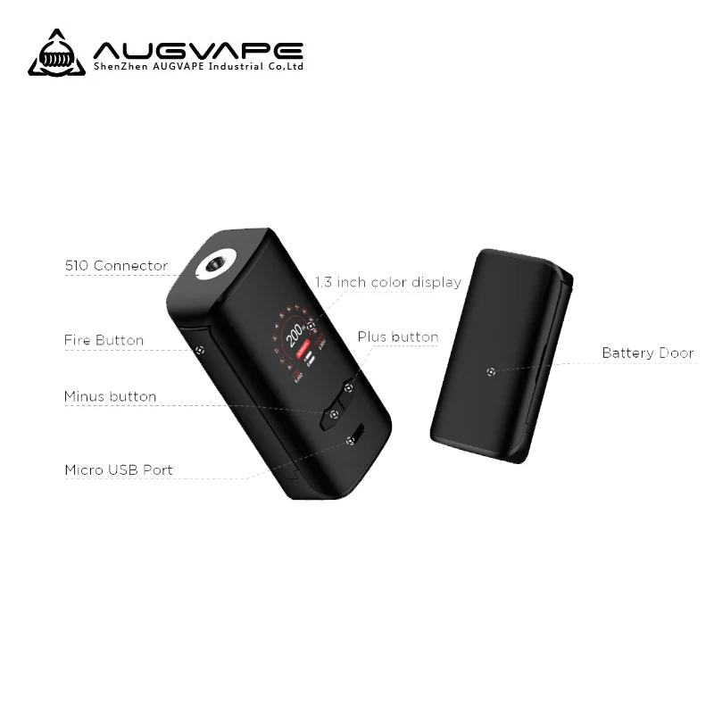  Augvape VX200 200W TC Box Mod Vape Mod Box By Dual 18650 Battery 1.3 Inch Display Vape Vaporizer VS
