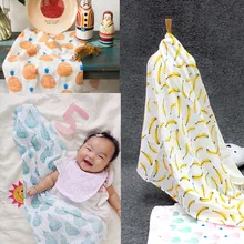 Хлопок; фруктовый принт мягкое детское полотенце для новорожденных для предотвращения загрязнения Младенческая накидка Многофункциональный слюнявчик для малышей 75*115 см
