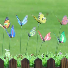 50 шт./упак. 3D украшения лужайки бабочка садовый декор садовое украшение реалистичные на палочках креативный красивый газон ремесло Садоводство