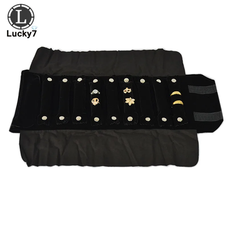 Black Velvet Дорожный футляр для украшений Вельветовая подставка в форме Дисплей переноски мешочек для украшений кольцо показали органайзер для хранения коробка - Цвет: Black Velvet