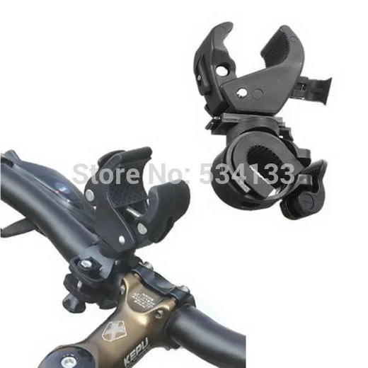 Hot! Latest Omnipotent Plastic Bike LED Flashlight Torch Bracket Holder Mount Front Light Lamp Clip for Bicycle Cyclin
