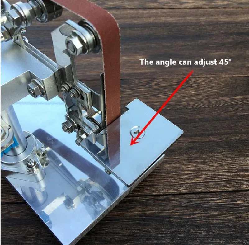 Новинка, 12-24 В, 100 Вт, мини профессиональная точилка для ножей, работа, острый нож и точилка для инструментов, мини-Настольная основа с наградным абразивным поясом