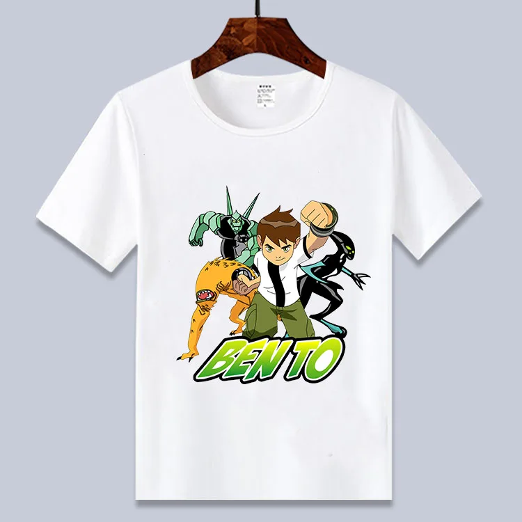 

summer tops new style ben 10 white t shirt for boys and girls