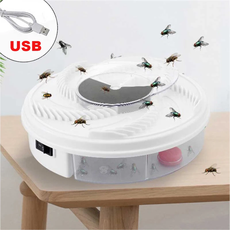 

USB Electric Anti Fly Trap Device Pest Catcher Killer Repeller Bug Insect Repellent Fly Catcher Trap With Trapping Food